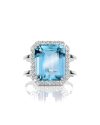 SLAETS Verlovingsringen VERKOCHT Aquamarine Ring with Diamonds *SOLD OUT* (watches)